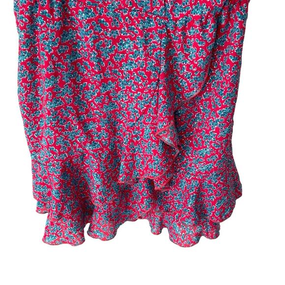 Sabina Musayev Liri Pink Ruffle Mini Dress Metallic Silver Dot Small no belt - Picture 4 of 8